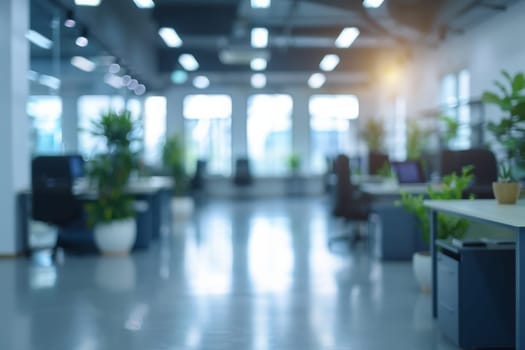 Empty interior office blur background