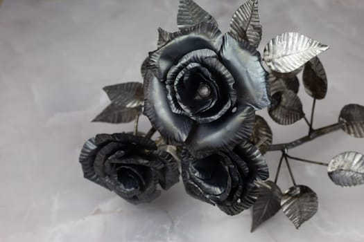 Metal roses decoration for the world holiday rose day