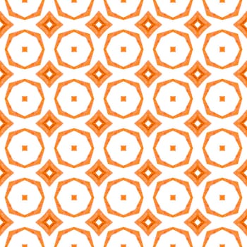 Summer exotic seamless border. Orange good-looking boho chic summer design. Exotic seamless pattern. Textile ready decent print, swimwear fabric, wallpaper, wrapping.