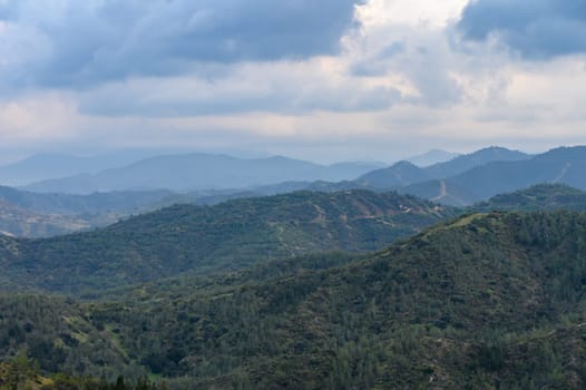 Troodos mountains, Cyprus. Agricultural fields on mountainous terrain 3
