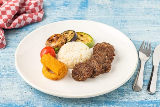 Turkish meatball traditional kofte. Spicy meatballs Kebab or Kebap