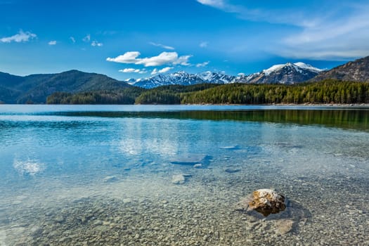 Eibsee lake. Bavaria, Germany