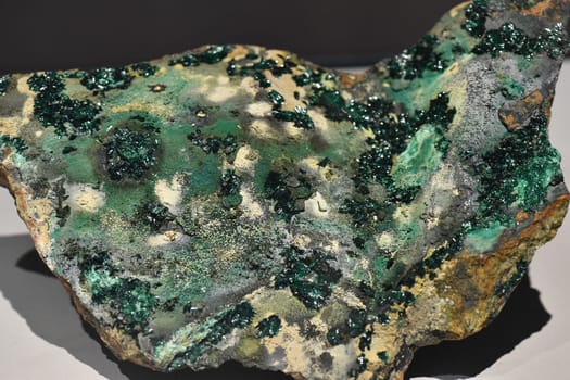 atacamite green stone rock macro