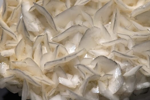 white calcite rock macro detail