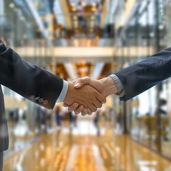 The handshake of two businessmen. High quality illustration