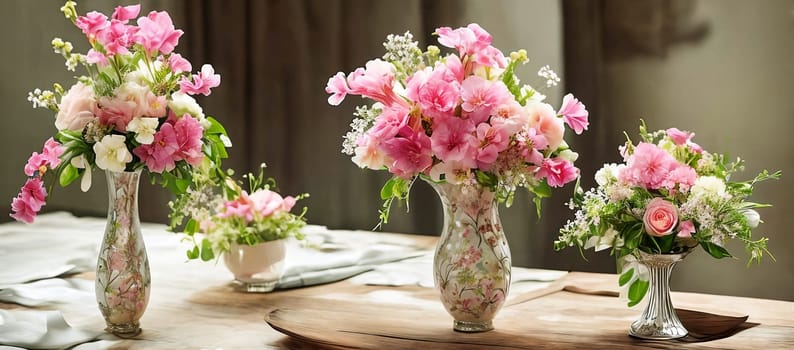 Delicate elegance of blooming flowers, intricate petals, and vibrant floral arrangements