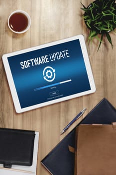 Software update on computer for modish version of device software upgrade