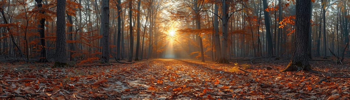 Shadows cast by a forest canopy on a woodland floor, creating a natural mosaic of light and dark.