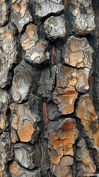 The texture of bark on an ancient tree, showcasing the passage of time and nature's resilience.