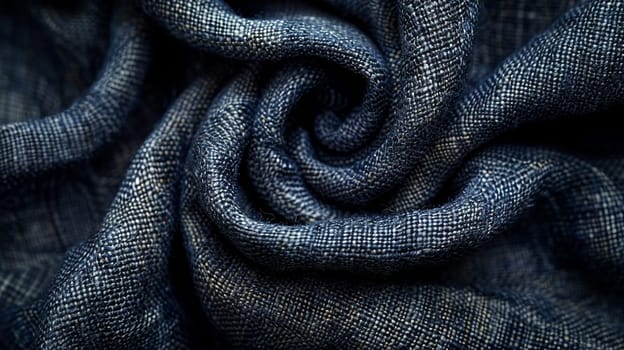 Close-up of woven fabric texture, suitable for fashion and textile backgrounds.