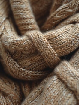 Knitted wool texture in close-up, evoking warmth and cozy themes.