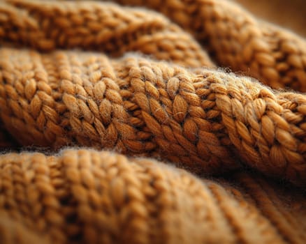 Knitted wool texture in close-up, evoking warmth and cozy themes.