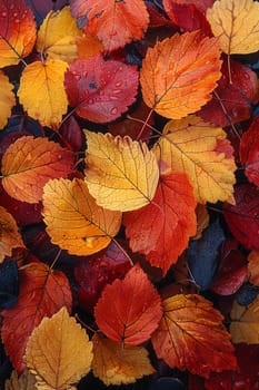 Close-up of colorful autumn foliage, capturing the essence of the season.