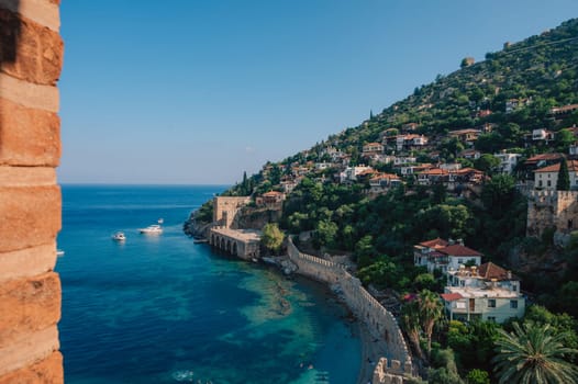 Alanya city, Turkey, view from red tower (kizil kule)