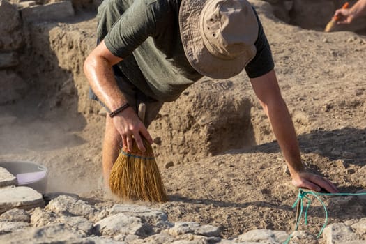 Archaeologists excavate at the archaeological site Stobi.