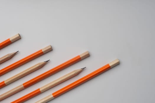 Pencils isolated on white background