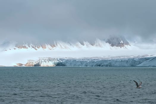 Svalbard Spitzbergen Islands Glacier view with small iceberg