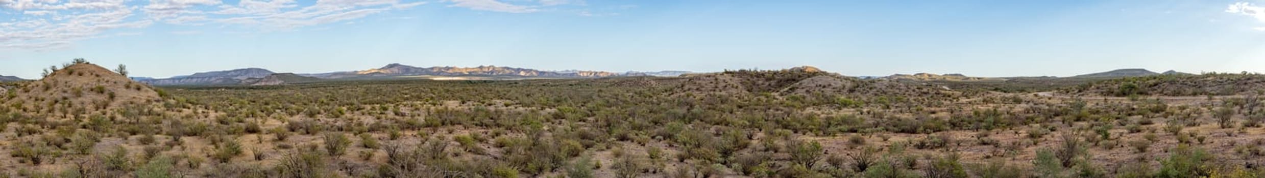 Baja California desert and ocean landscape view panorama