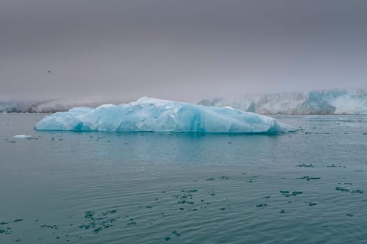 Svalbard Spitzbergen Islands Glacier view with small iceberg