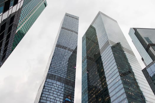 Close up shot of modern buildings