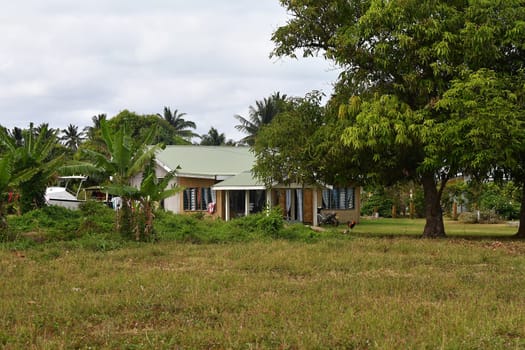 Polynesia cook island bungalow house view