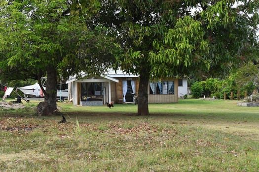 Polynesia cook island bungalow house view