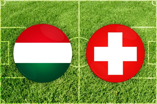 Illustration for Football match Hungary vs Switzerland