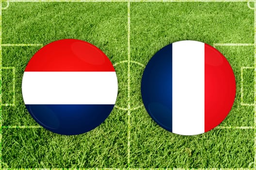 Illustration for Football match Netherlands vs France