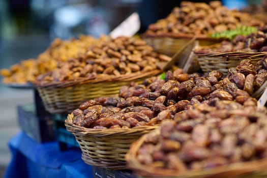 Freshly harvested dates, packed and ready for sale, offer a taste of autumn on the streets of Istanbul.