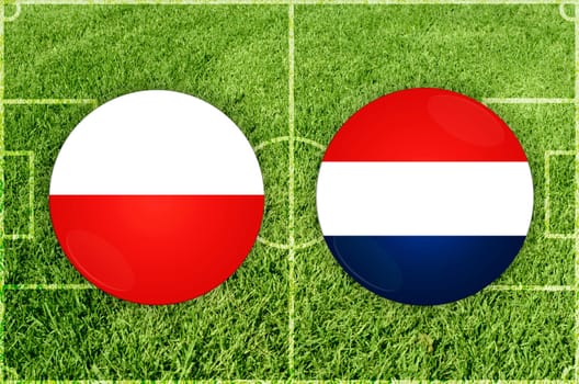Illustration for Football match Poland vs Netherlands