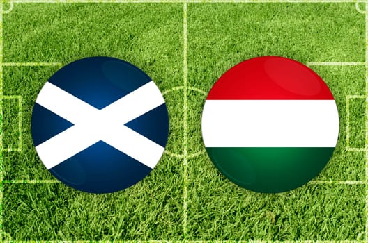 Illustration for Football match Scotland vs Hungary