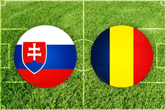 Illustration for Football match Slovakia vs Romania