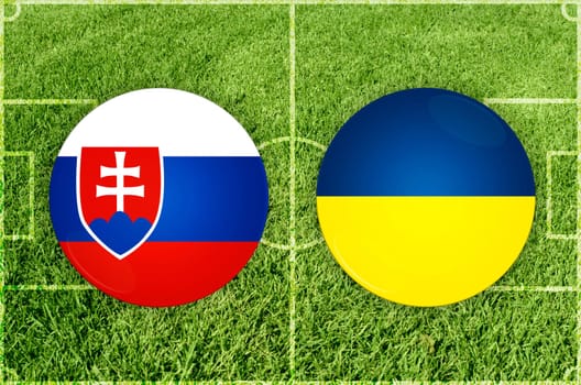 Illustration for Football match Slovakia vs Ukraine