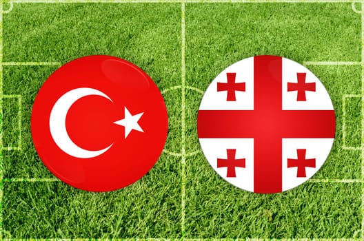 Illustration for Football match Turkey (Turkiye) vs Georgia