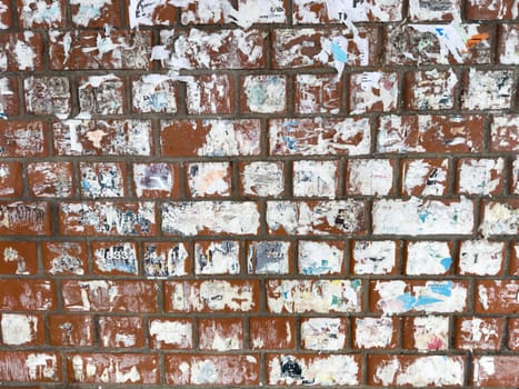 texture of an old red brick wall