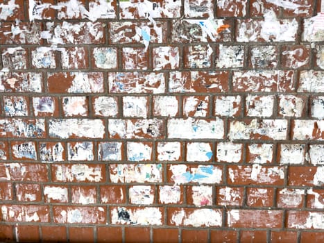 texture of an old red brick wall