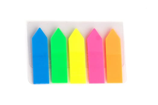 Colorful arrow shaped stickers. Isolate on a white background