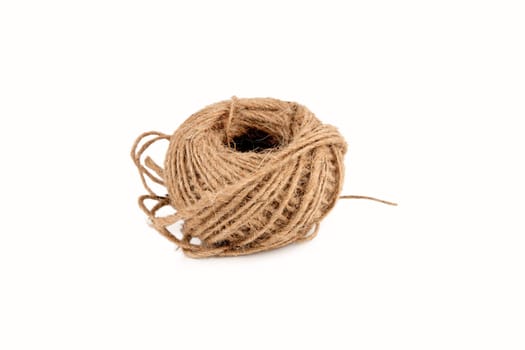 Coarse thread on a white background