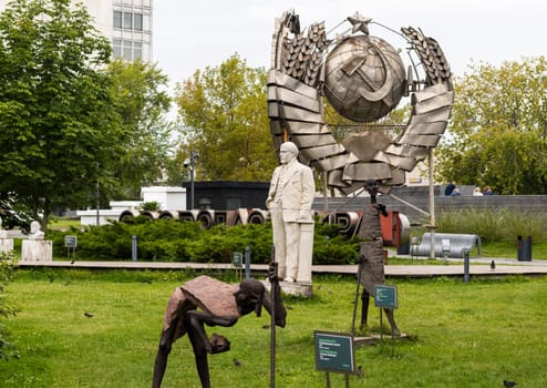 Moscow, Russia - 07.17.2023 - Sculpture at muzeon park.