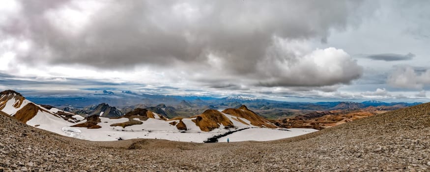 Iceland Landmannalaugar - Posmork trekking lava panorama