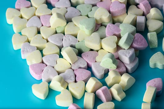 Happy Valentines day with colorful heart shaped candies 1