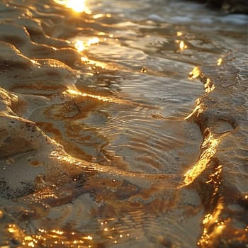 Patterns in the sand dunes under a setting sun, representing natural artistry.