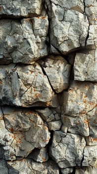 Rough texture of a limestone cliff, suitable for rugged and natural backgrounds.