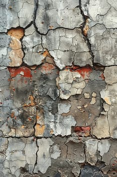 Old plaster wall with cracks and texture, great for historical and textured backgrounds.