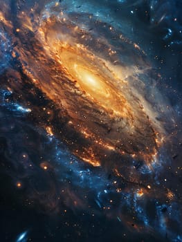 Spiraling galaxy in deep space, ideal for cosmic and inspirational themes.