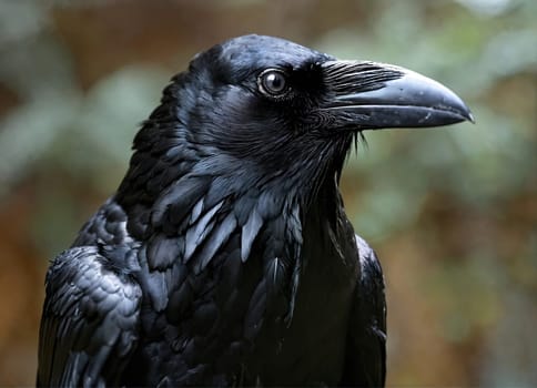 Black Raven. Generative AI. High quality photo