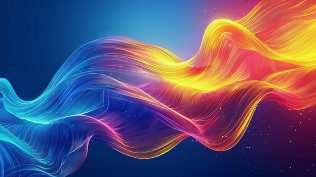 Abstract Futuristic colorful wave background.