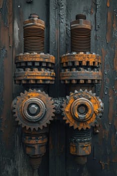 Details The gear is made of metal. Mechanical gears made of steel.