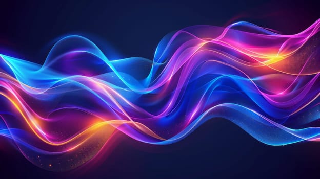 Abstract Futuristic colorful wave background.