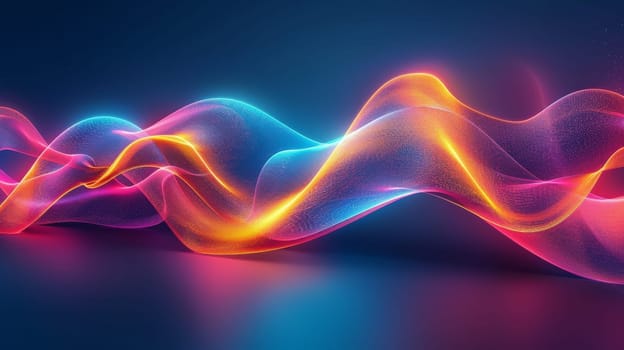 Abstract Futuristic colorful wave background.